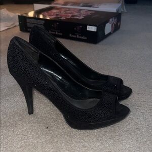 Fergalious black sparkly heels